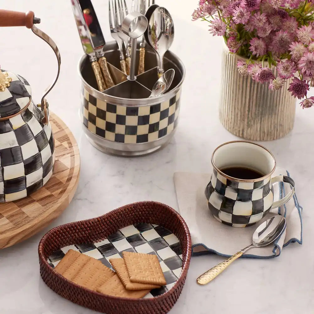 Mocha Check Mug