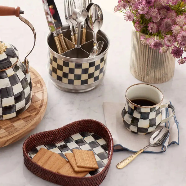 Mocha Check Mug