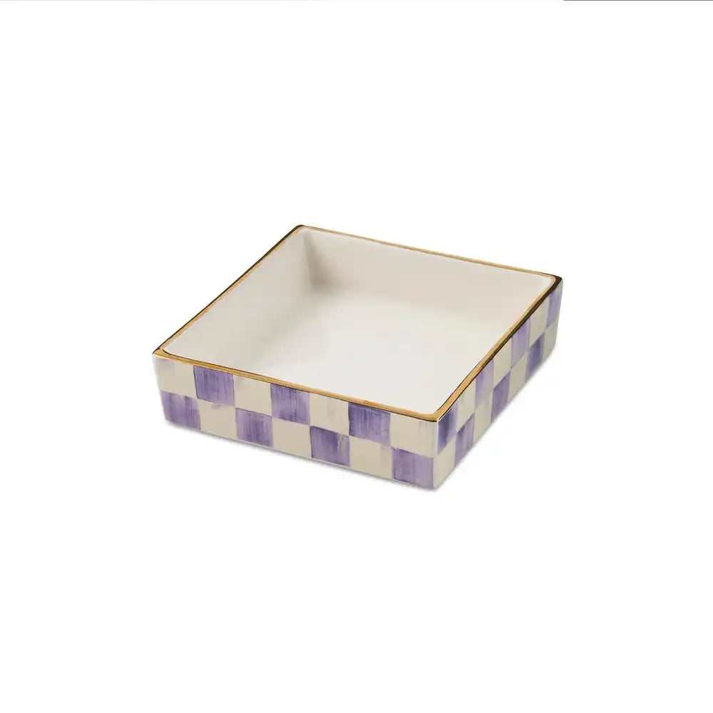 Mocha Check Cocktail Napkin Holder