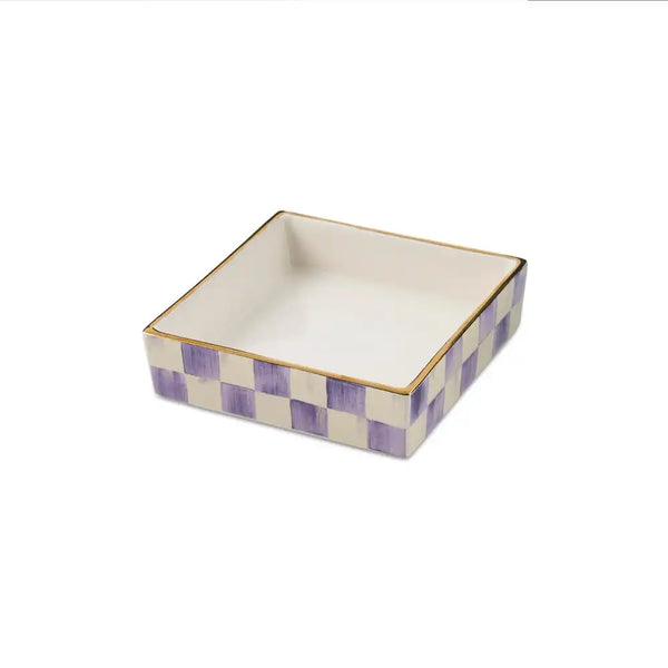 Mocha Check Cocktail Napkin Holder