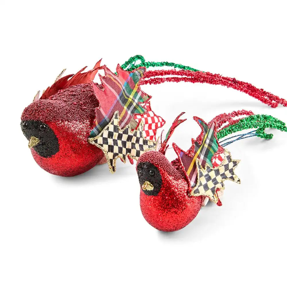 Timeless Tartan Bird Clips, Set of 2