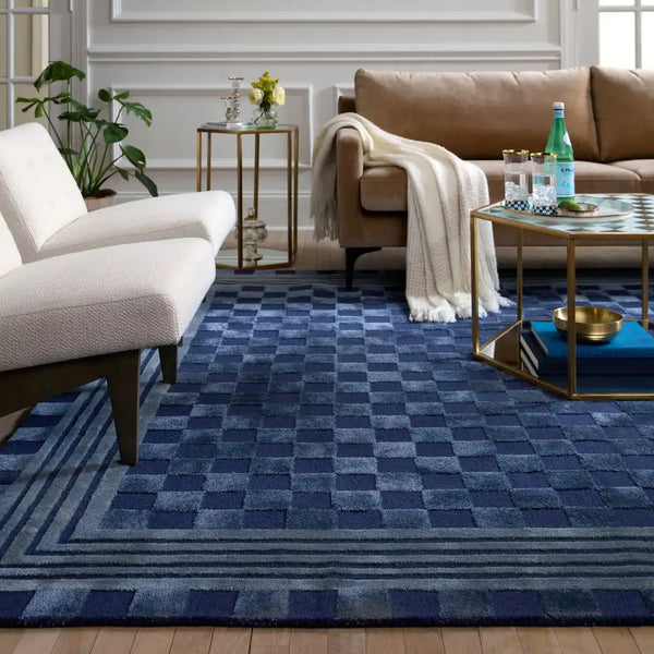 Light Grey Tonal Check 3' x 5' Rug