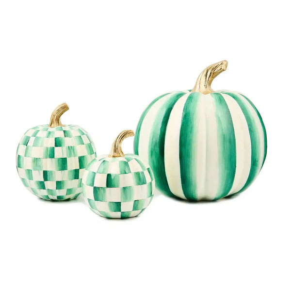 Mocha Check Mini Pumpkin