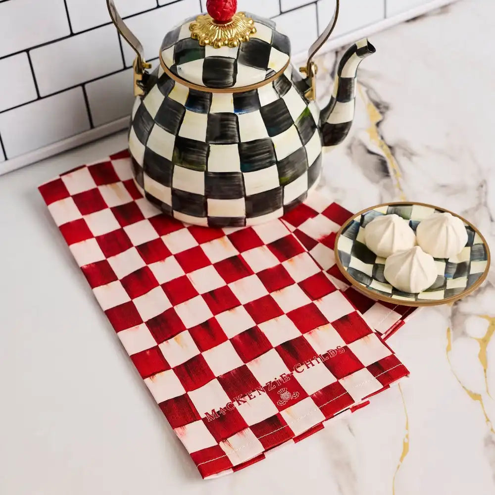 Cherry Check Printed Dish Towel Secondary image