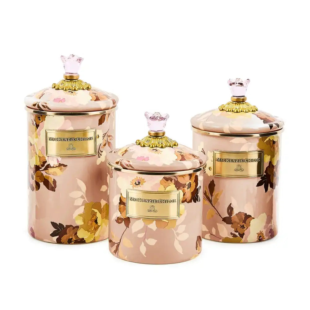 Wild Rose Mauve Canisters, Set of 3 Main image