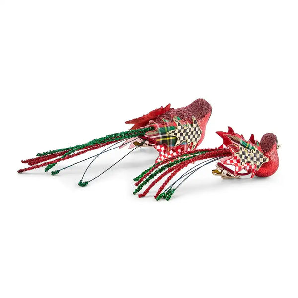 Timeless Tartan Bird Clips, Set of 2