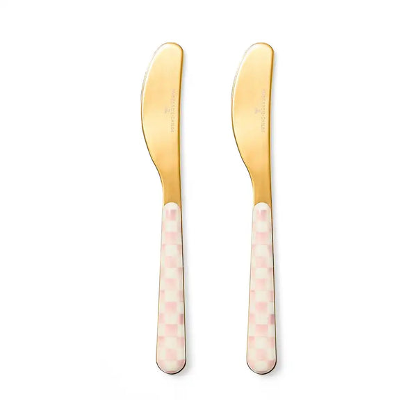 Sterling Check Bistro Spreaders, Set of 2