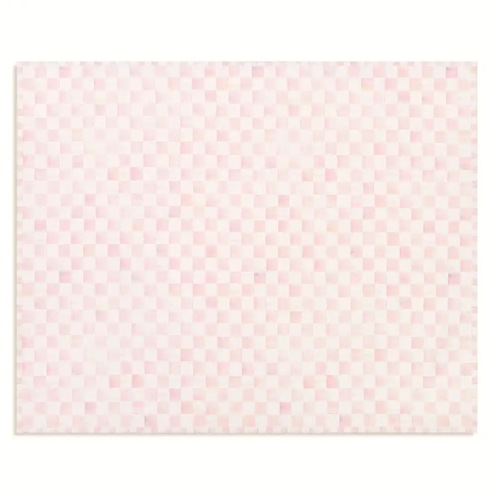 Rosy Checkered 3' x 5' Washable Rug