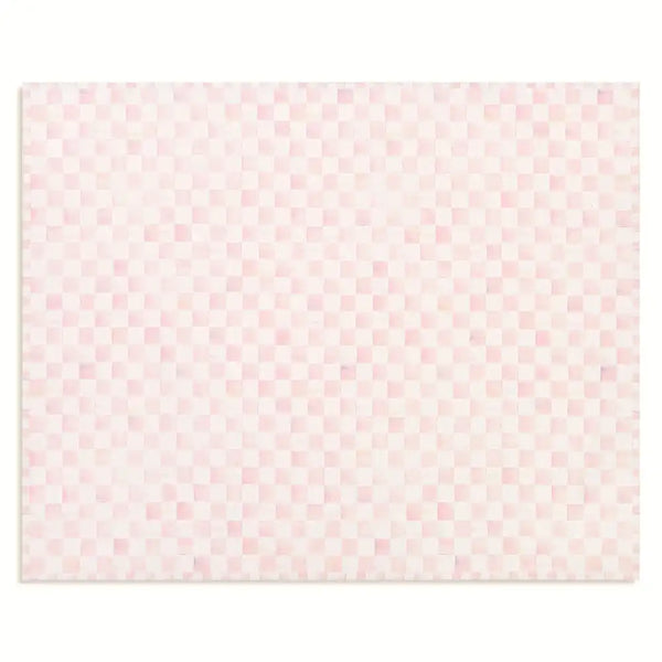 Rosy Checkered 3' x 5' Washable Rug