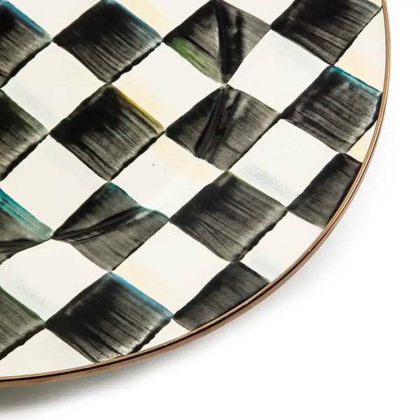 Sky Check Medium Oval Platter