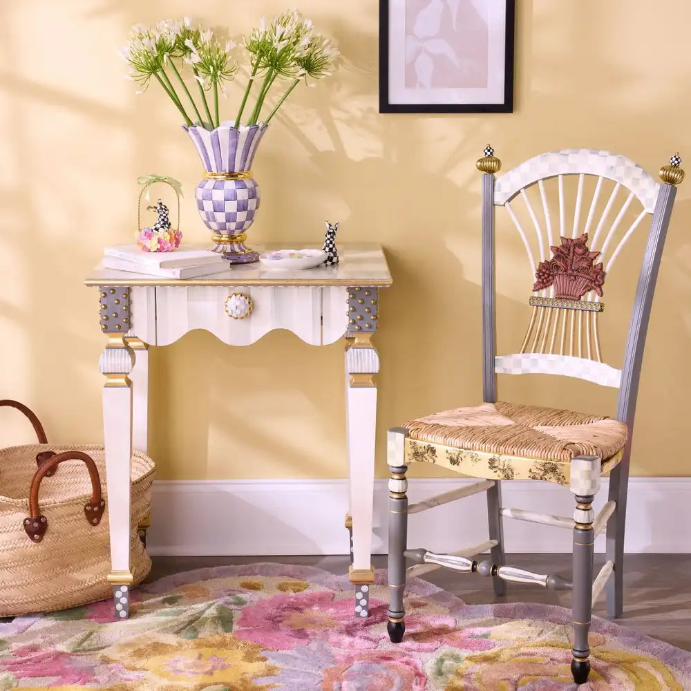 Sterling Check Flower Basket Side Chair Secondary image