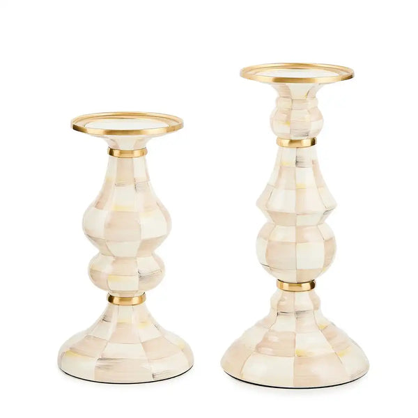 Rosy Check Medium Pillar Candlestick