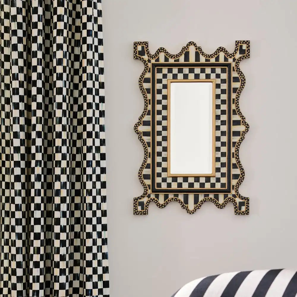 Courtly Check & Stripe Large Wall Mirror