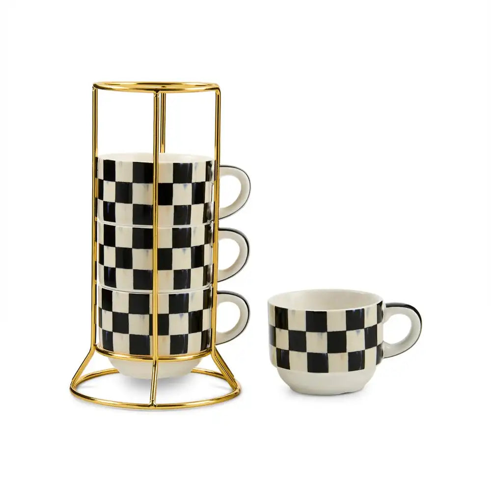 Courtly Check Cappuccino Cup Tower