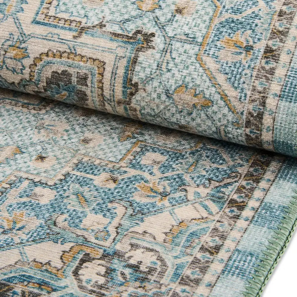 Heriz Checked Mocha 8' x 10' Washable Rug