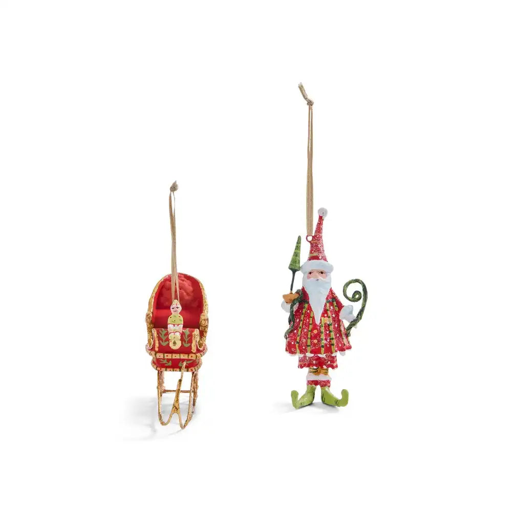 Patience Brewster Dash Away Santa Mini Ornaments Set