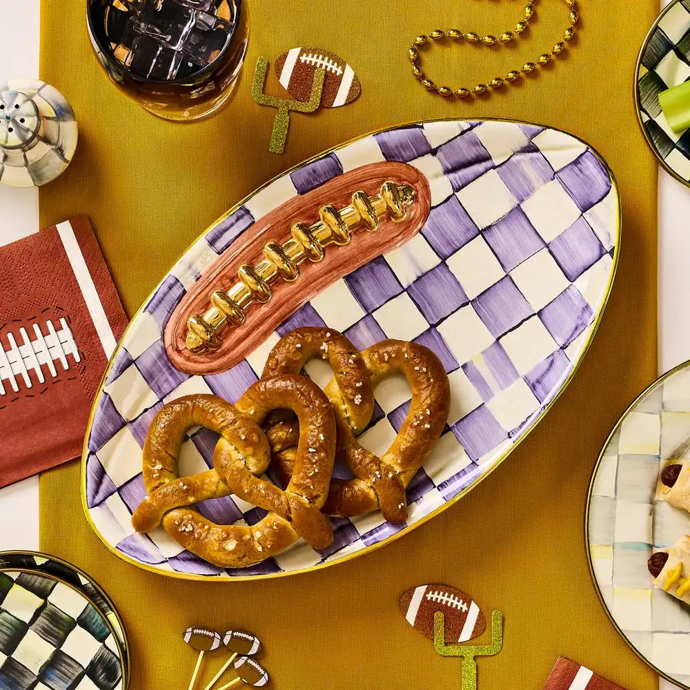 Courtly Check Football Platter