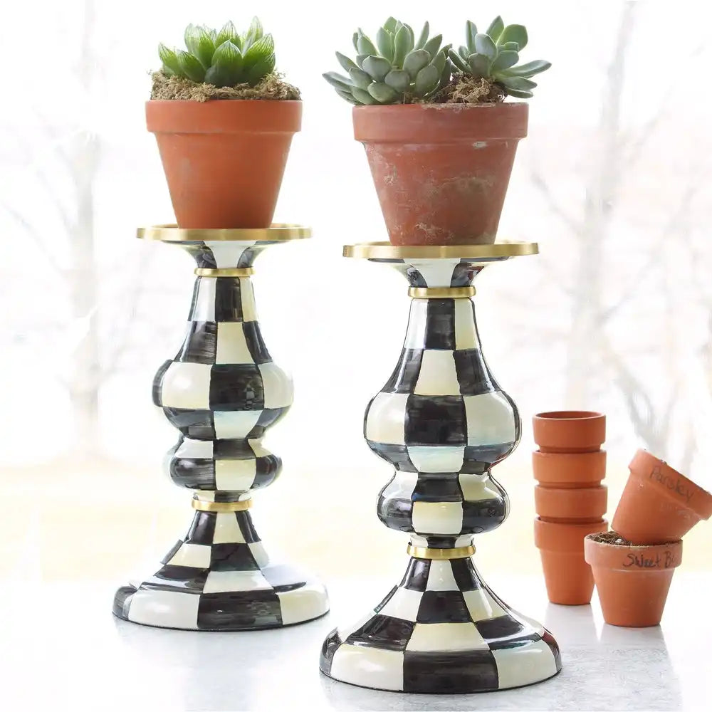 Rosy Check Medium Pillar Candlestick