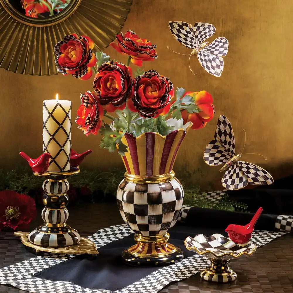 Courtly Check & Stripe Butterfly Trio