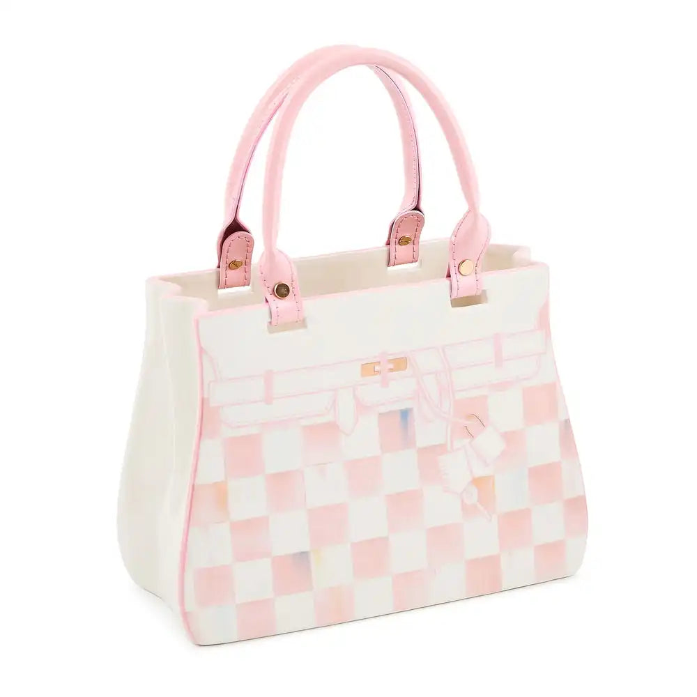 Rosy Check Doodles Handbag Vase Main image