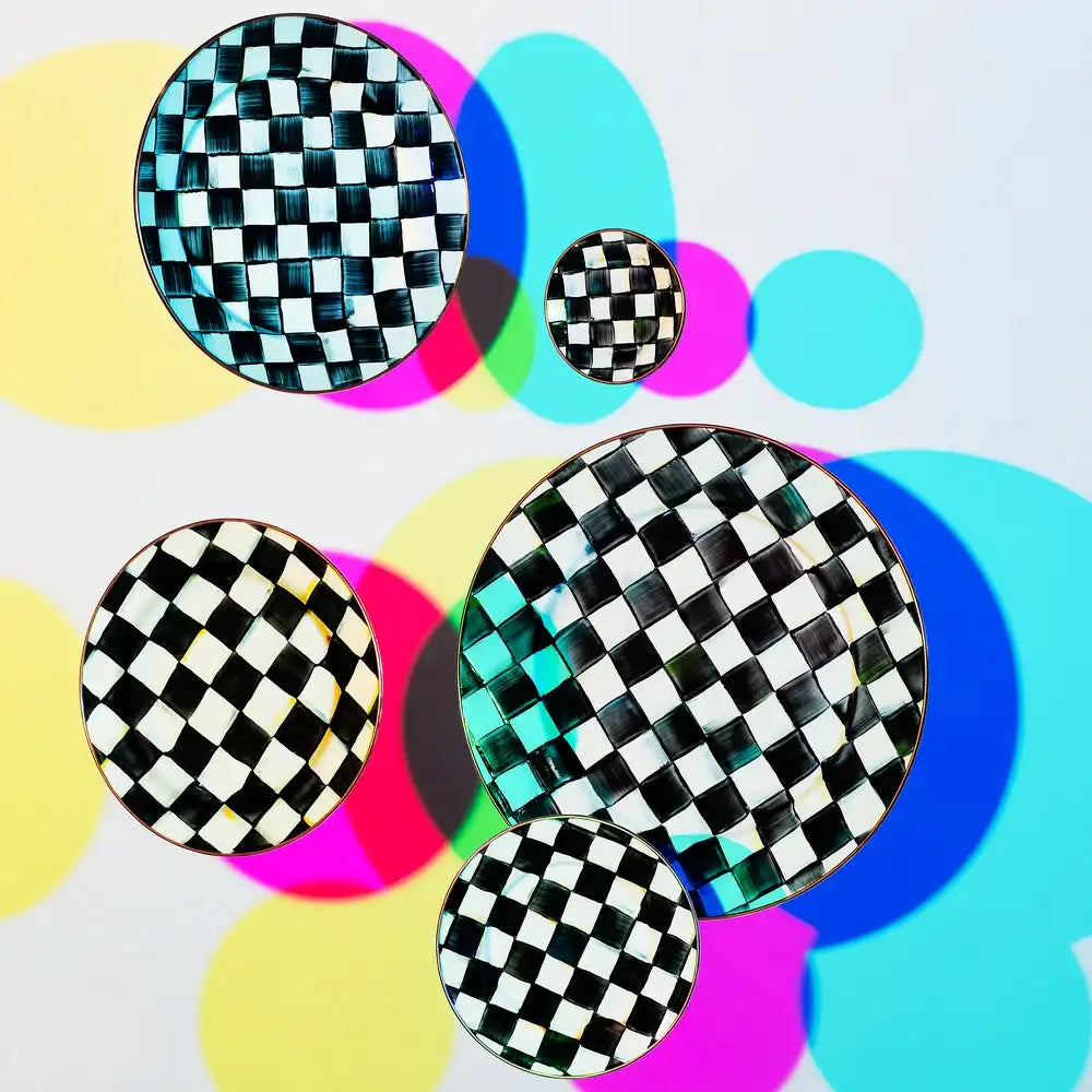 Rosy Check Appetizer Plates, Set of 4