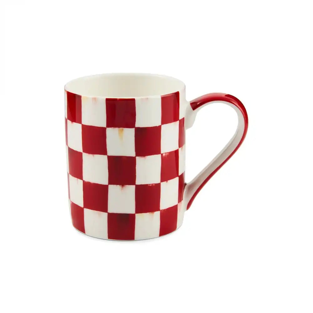 Cherry Check Porcelain Mug Main image