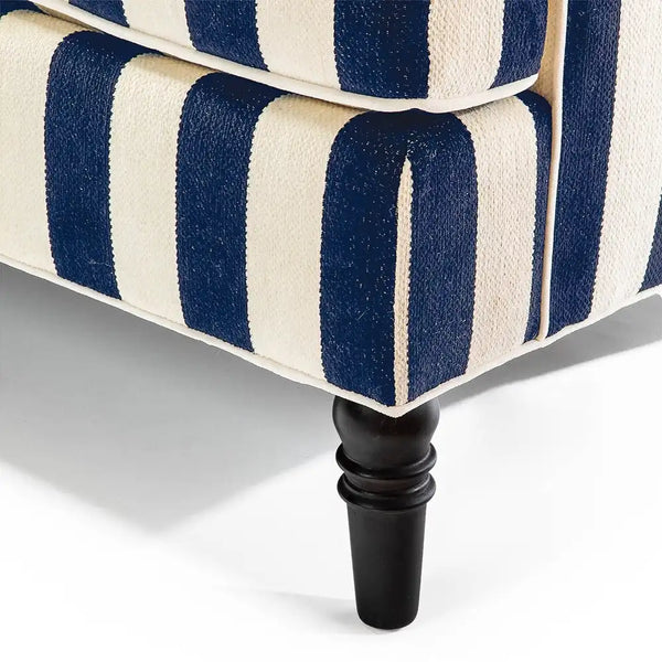 Marquee Navy Stripe 2-Piece Right Arm Chaise Sectional