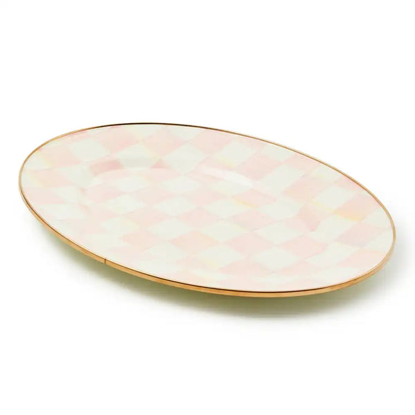 Sky Check Medium Oval Platter