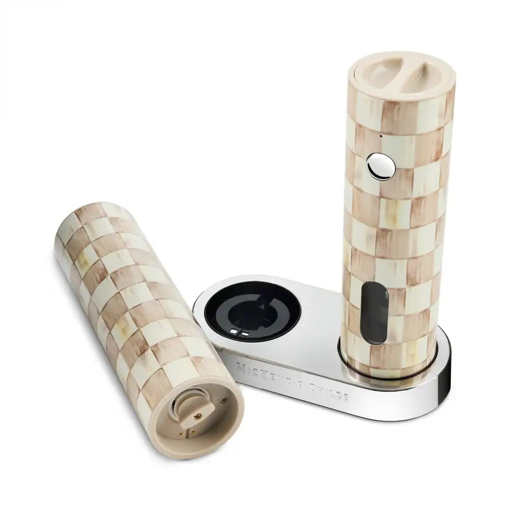 Courtly Check Electric Salt & Pepper Grinder Set