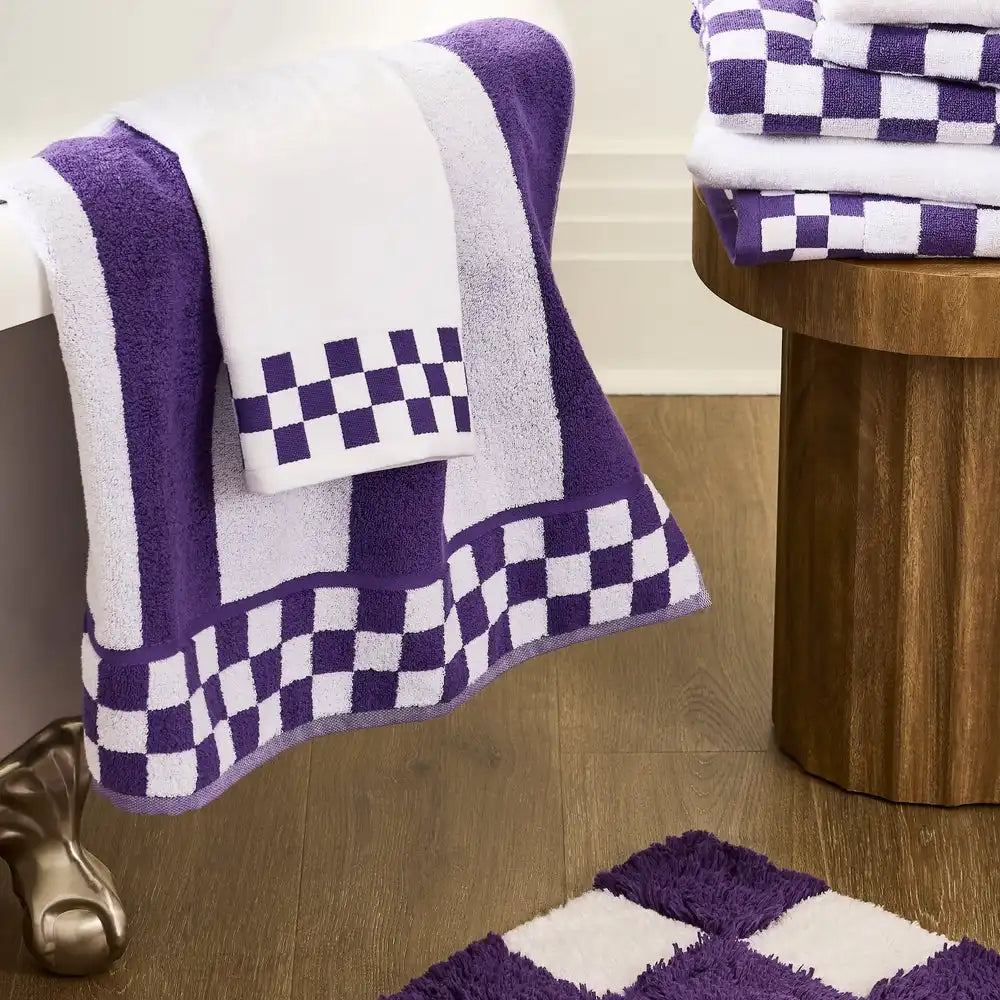 Violet Stripe Bath Towel Secondary image
