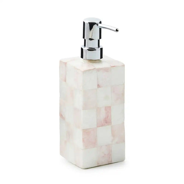 Rosy Check Capiz Vanity Tray