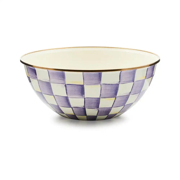Violet Check Extra Large Everyday Bowl