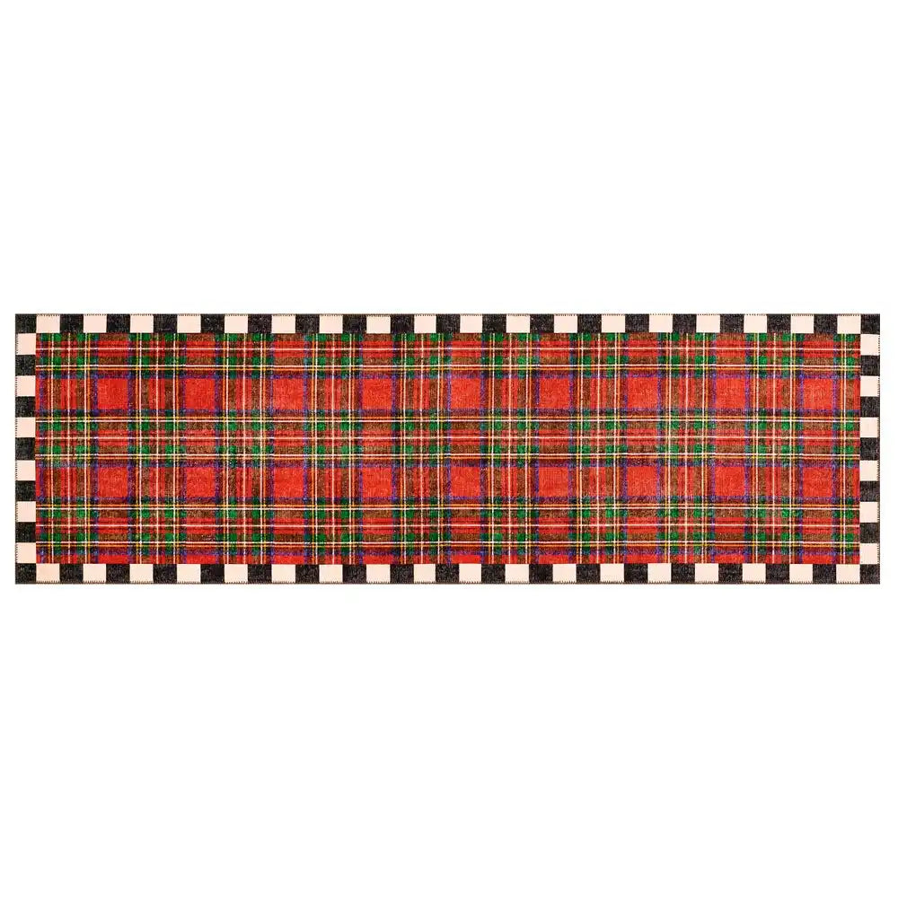 Royal Stewart Tartan Red 2'6" x 8' Washable Runner Main image