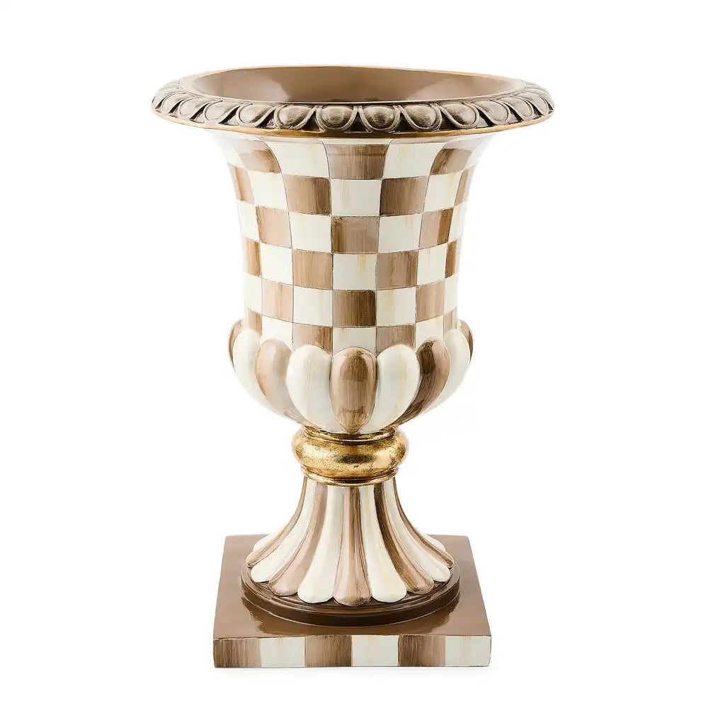 Rosy Check Pedestal Tabletop Urn