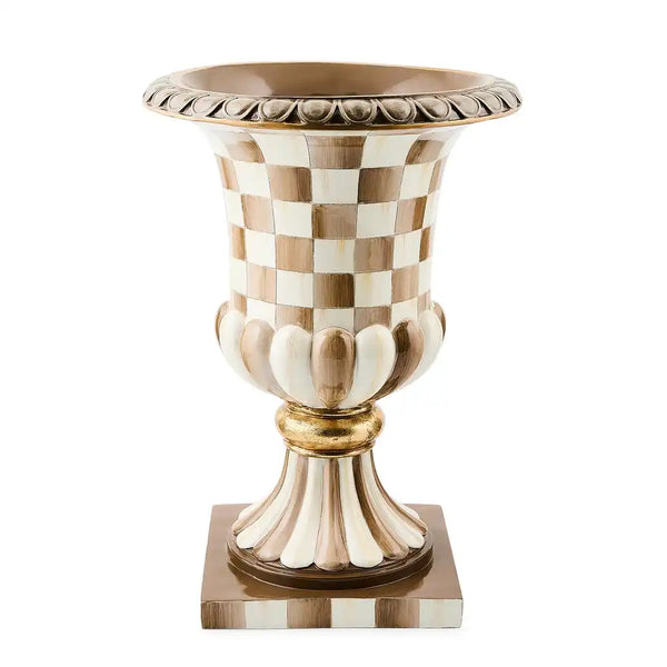 Rosy Check Pedestal Tabletop Urn