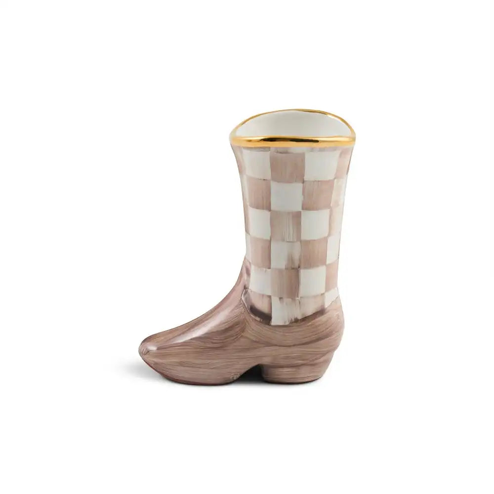 Lainey Wilson Rosy Check Cowgirl Boot Bud Vase