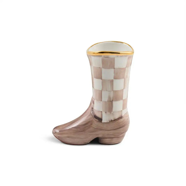 Lainey Wilson Rosy Check Cowgirl Boot Bud Vase