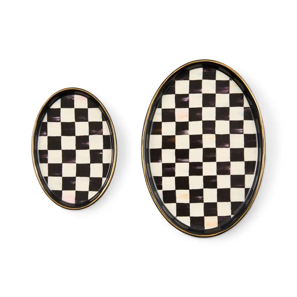 Courtly Check Oval Trinket Dishes, Set of 2 Main image