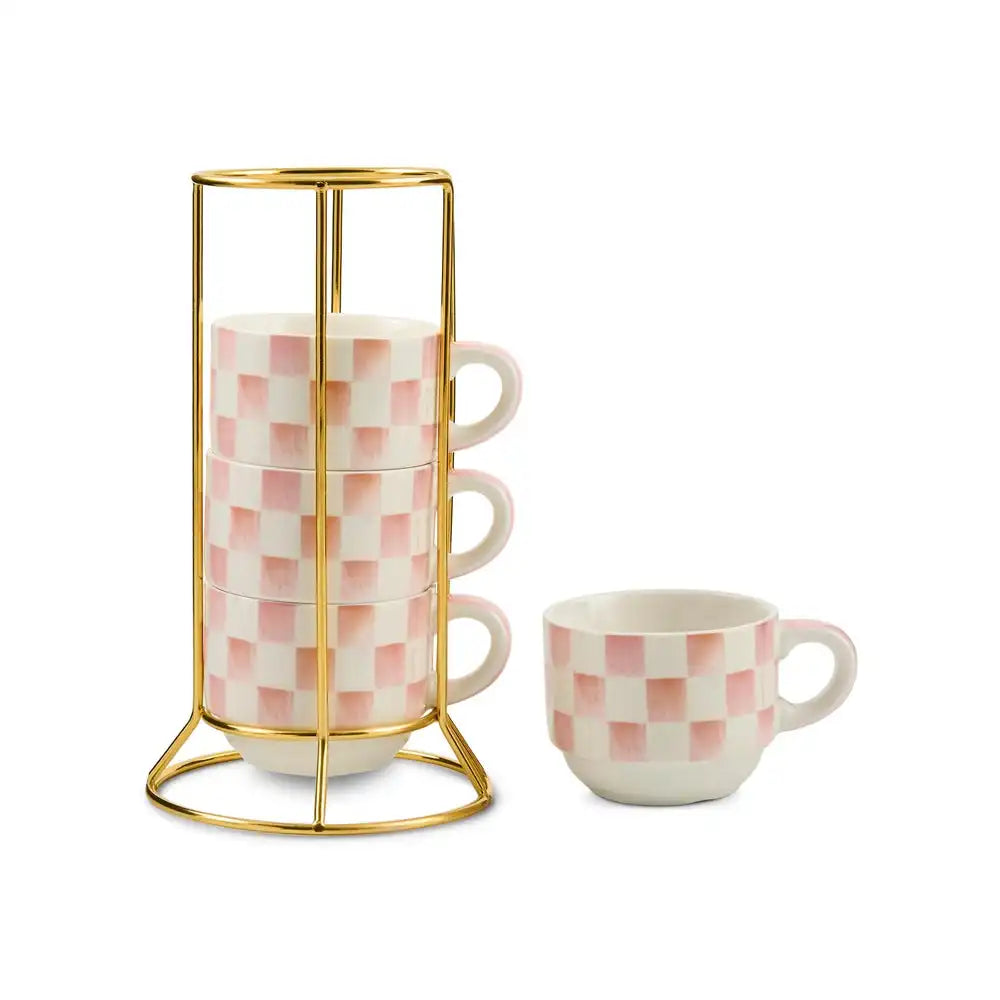 Courtly Check Cappuccino Cup Tower