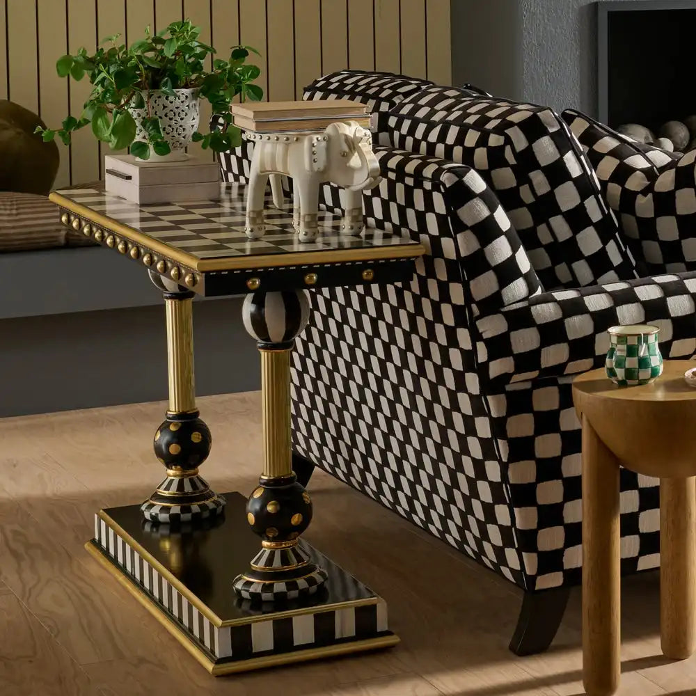 Courtly Brass & Ceramic Console Table Secondary image