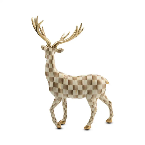 Mocha Check Resting Deer