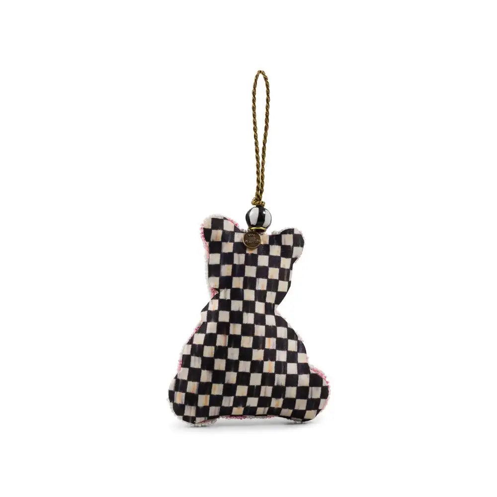 Courtly Check Bear Beaded Ornament