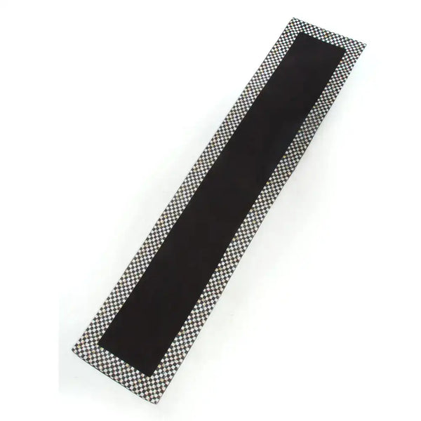 Courtly Check Black Table Runner