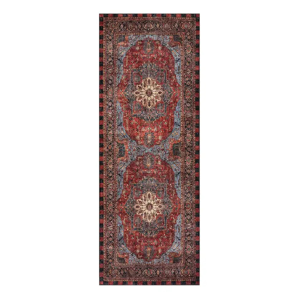 Heriz Checked Mocha 8' x 10' Washable Rug