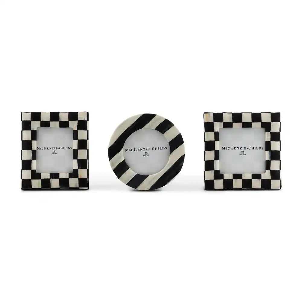 Mocha Fabric Frames, Set of 3