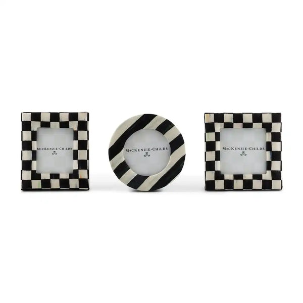 Mocha Fabric Frames, Set of 3