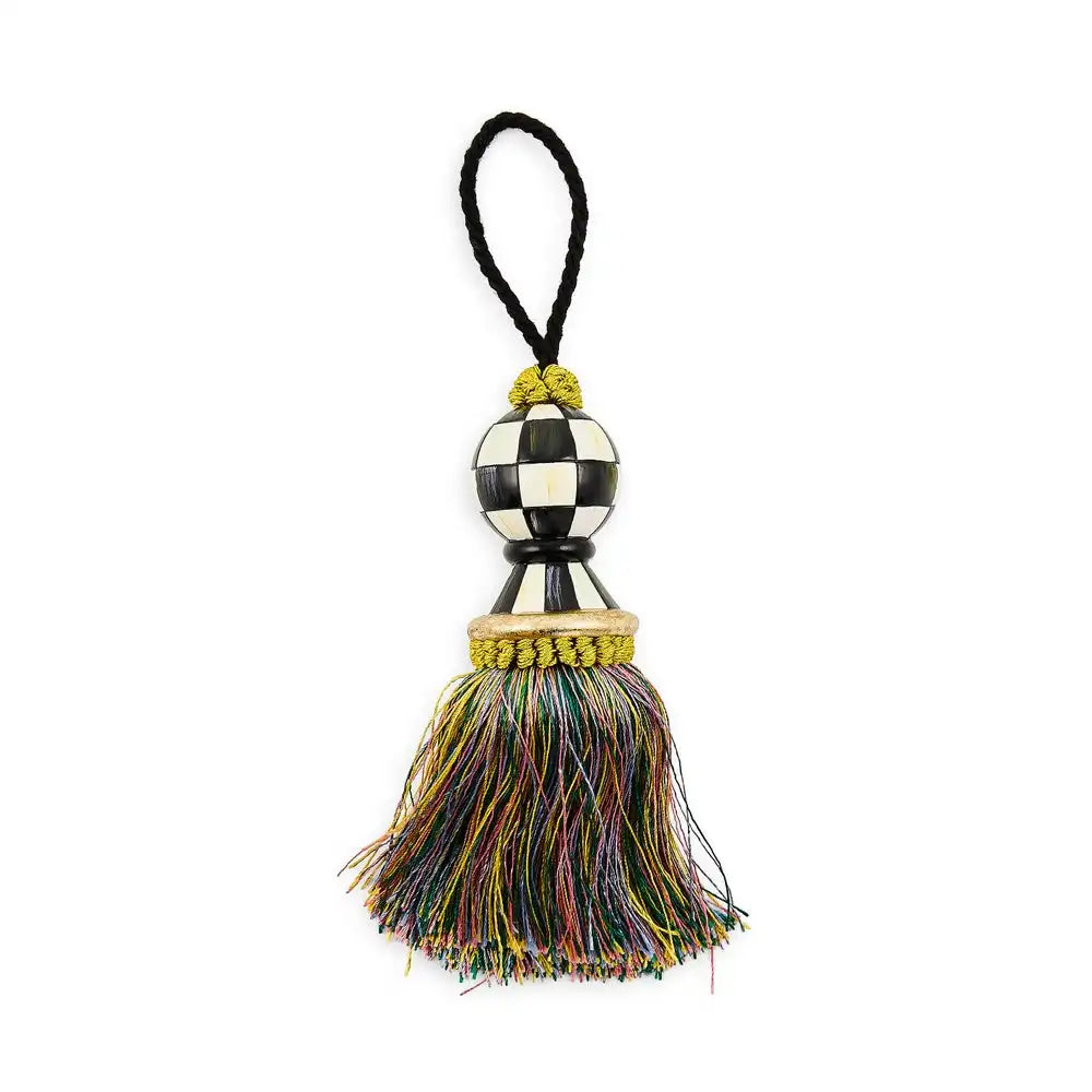 Mocha Check Tassel