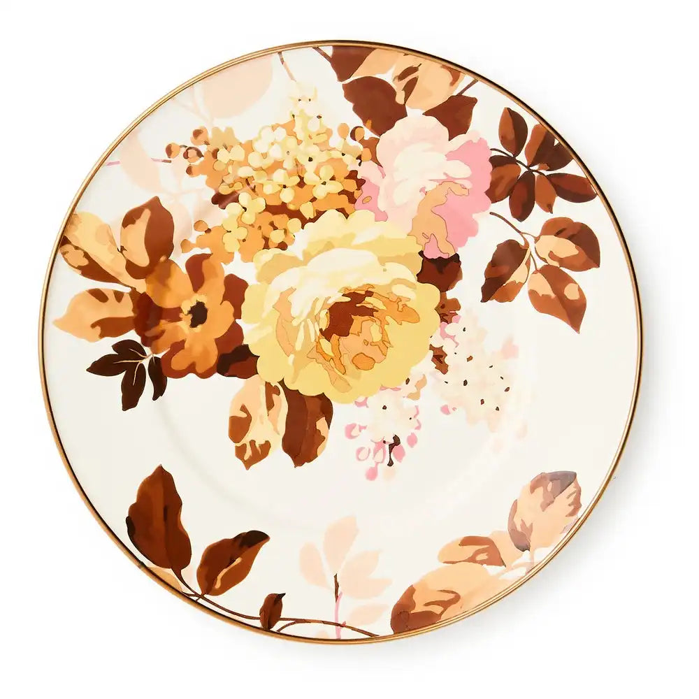Wild Rose White Dinner Plate