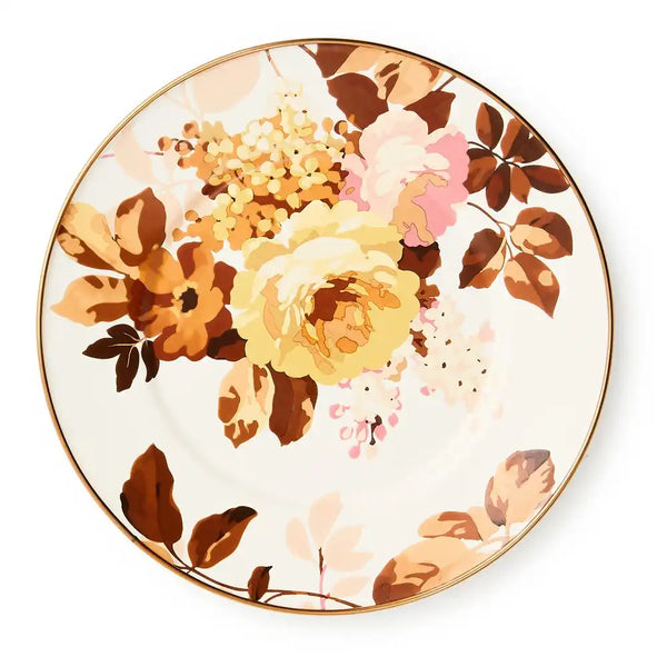 Wild Rose White Dinner Plate