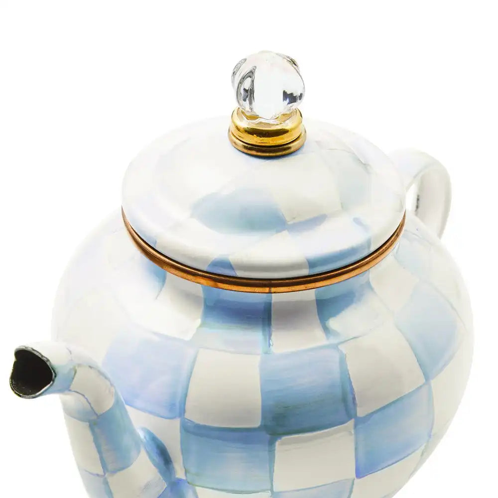 Mocha Check 4 Cup Teapot